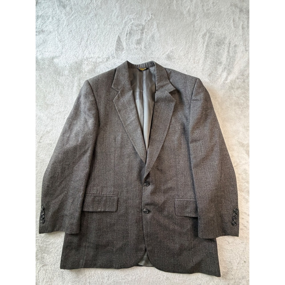 Stanley Blacker Couture Blazer Mens 40 Gray Two Button USA Made Sport Coat